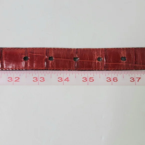 Brighton Interchangeable Red Black Leather Western Vintage Belt - Picture 10 of 11